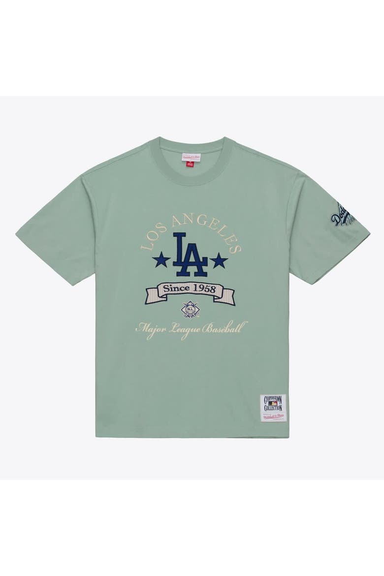 Men's Mitchell & Ness Green Los Angeles Dodgers Yacht Rock T-Shirt, Main, color, Green