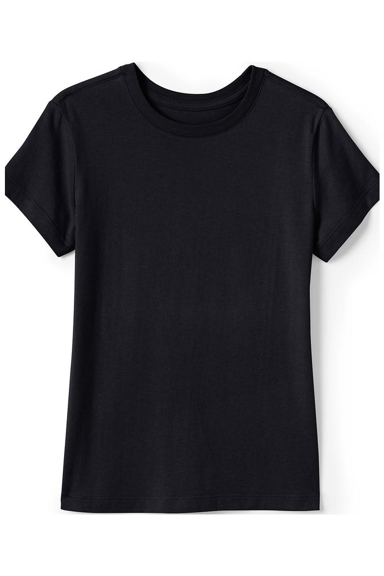 School Uniform Girls Short Sleeve Essential T-shirt, Alternate, color, Black