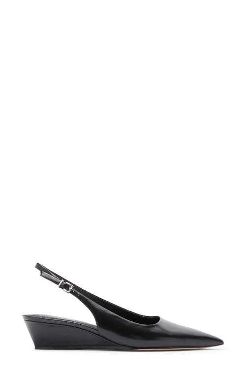 Nordstrom Rhianon Wedge Slingback Leather Pump In Black