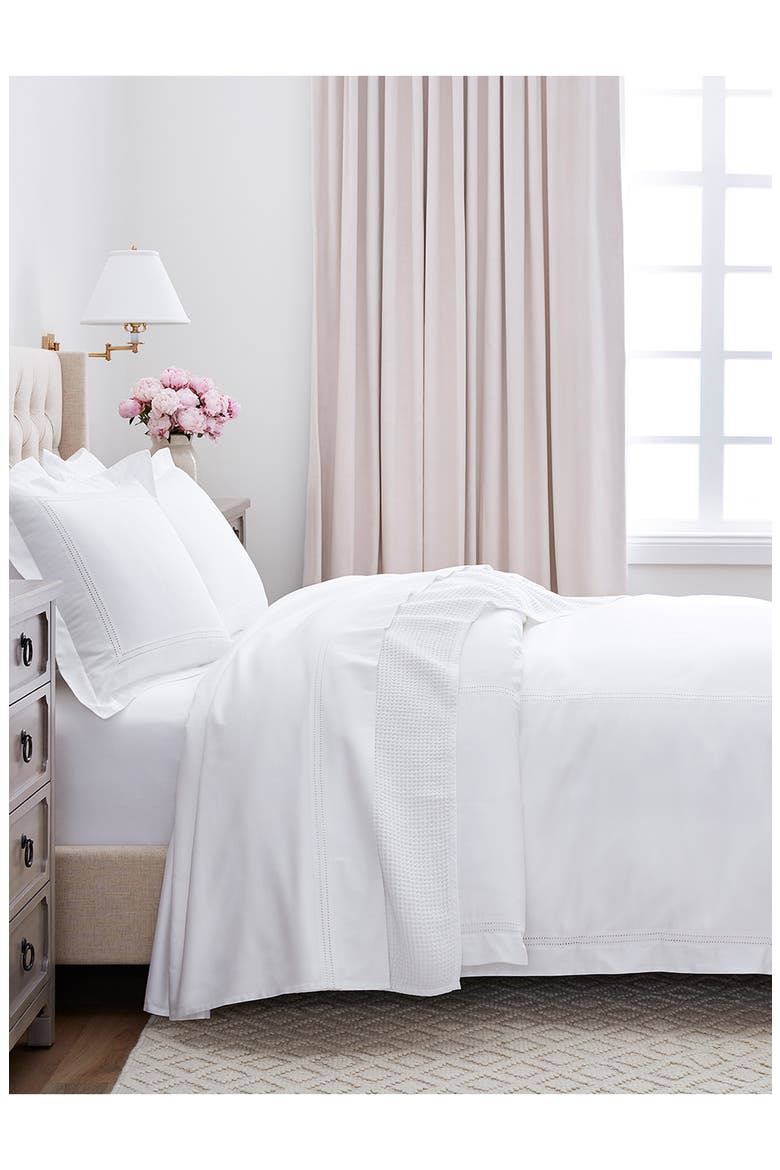 Eyelet Duvet Cover & Sham Set, Alternate, color, WHITE