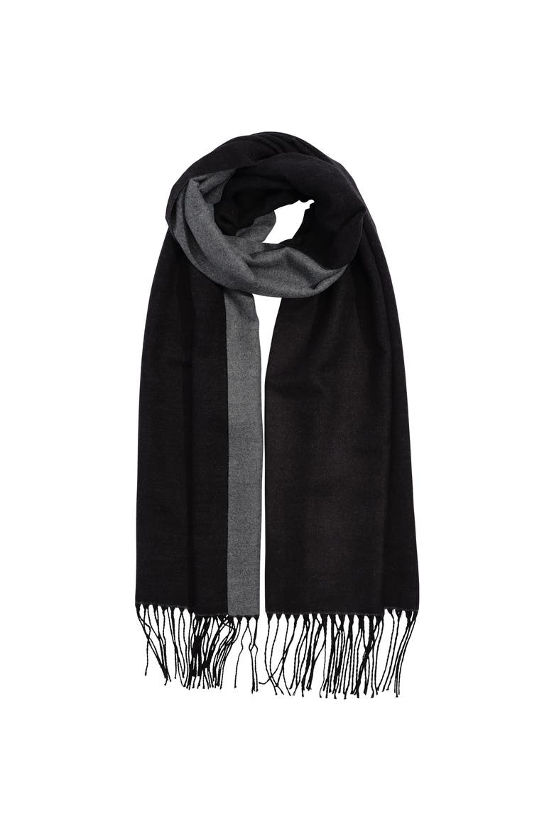 Double Face Scarf, Alternate, color, Black