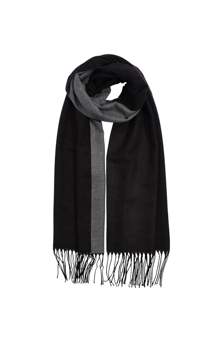 Echo Double Face Scarf, Alternate, color, Black