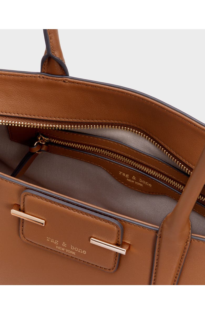 rag & bone Realm Leather Satchel, Alternate, color, Golden Brown