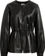 Nordstrom Cinch Waist Leather Jacket