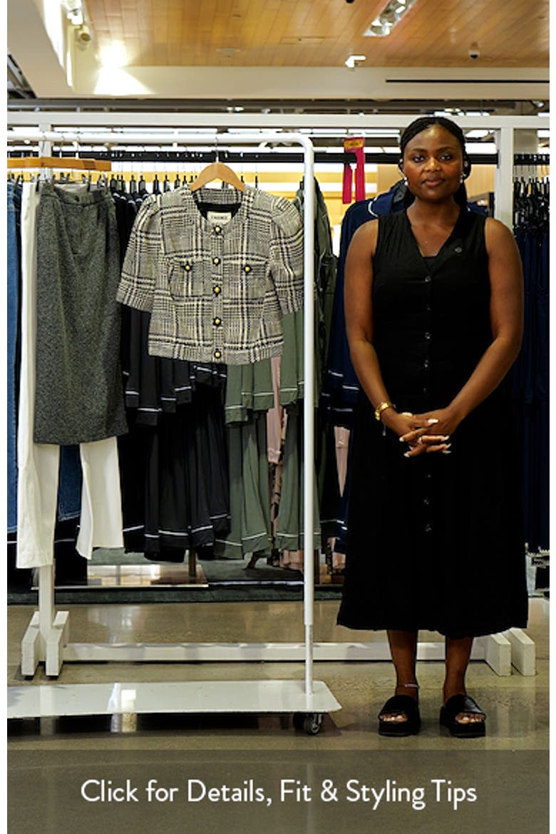 Allegra Glen Plaid Short Sleeve Cropped Jacket video