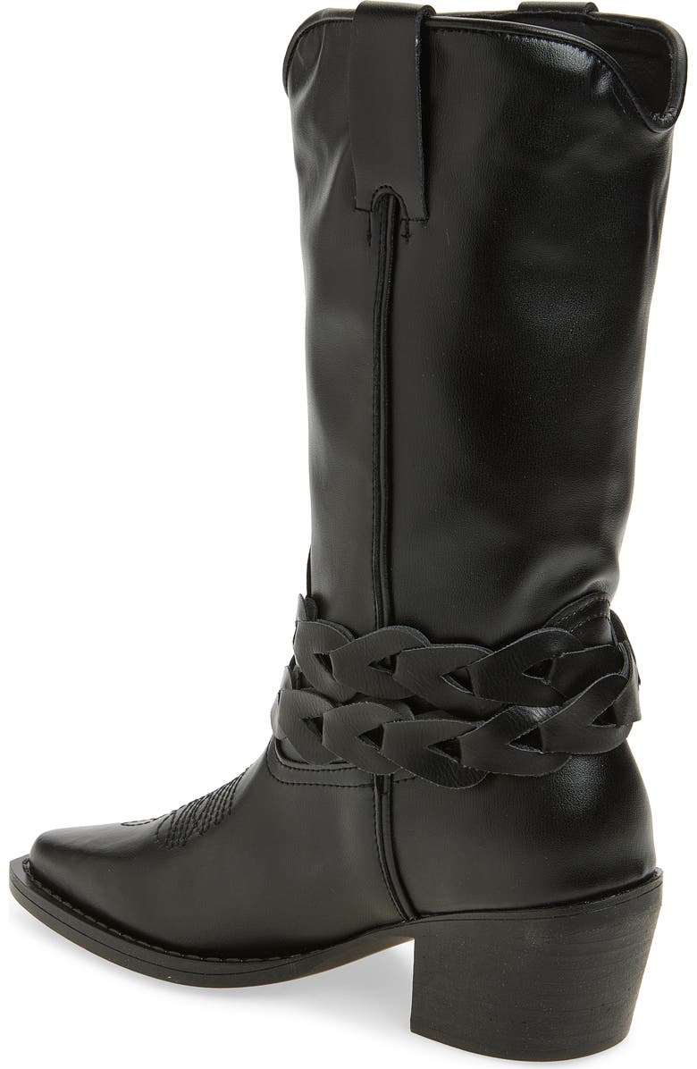 Steve Madden Ames Western Boot, Alternate, color, Black Leather