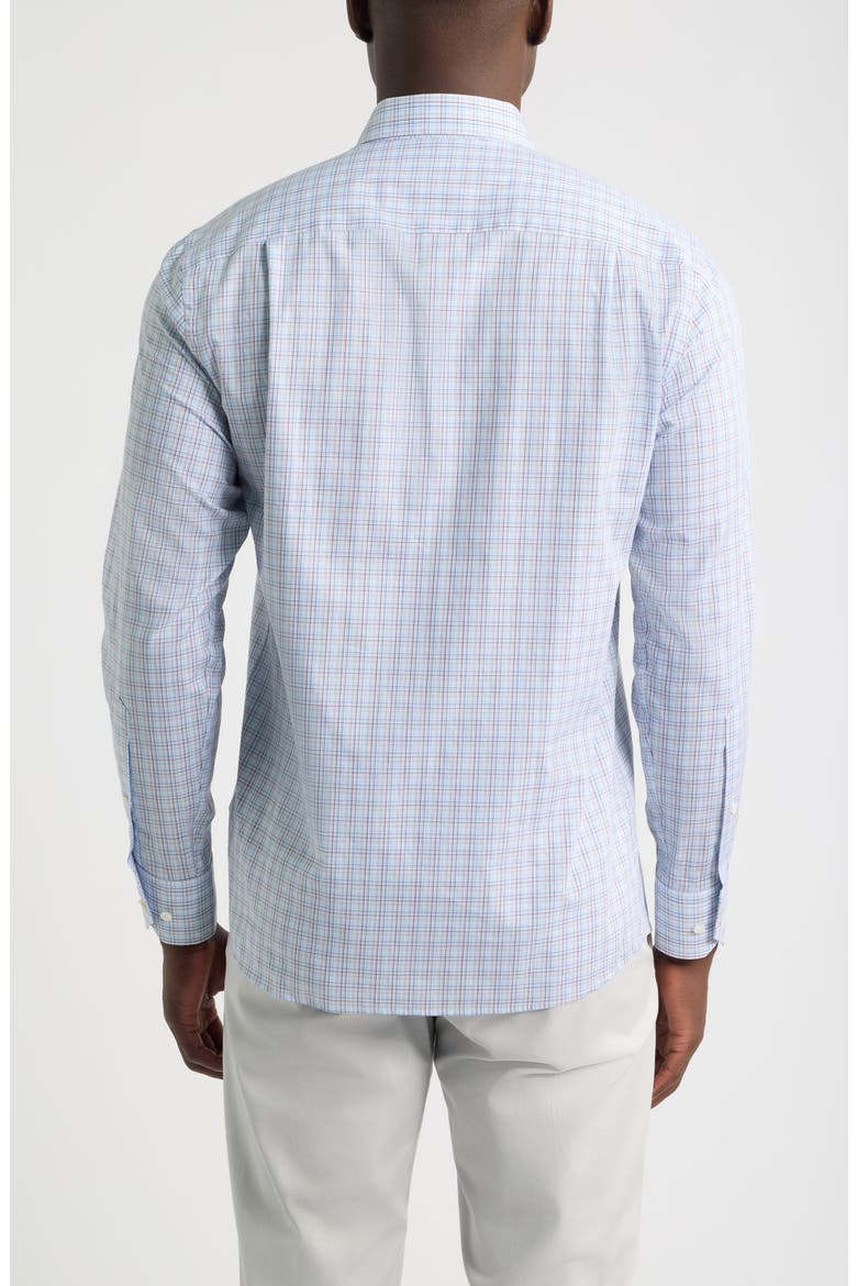 Crown Crafted Amos Plaid Cotton Sport Shirt, Alternate, color, WHITEHAVEN BLUE