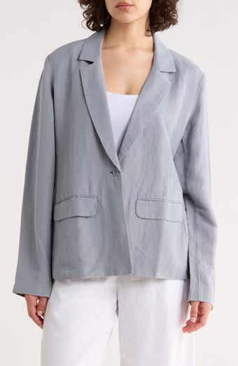 Eileen Fisher Organic Linen & Silk Blazer
