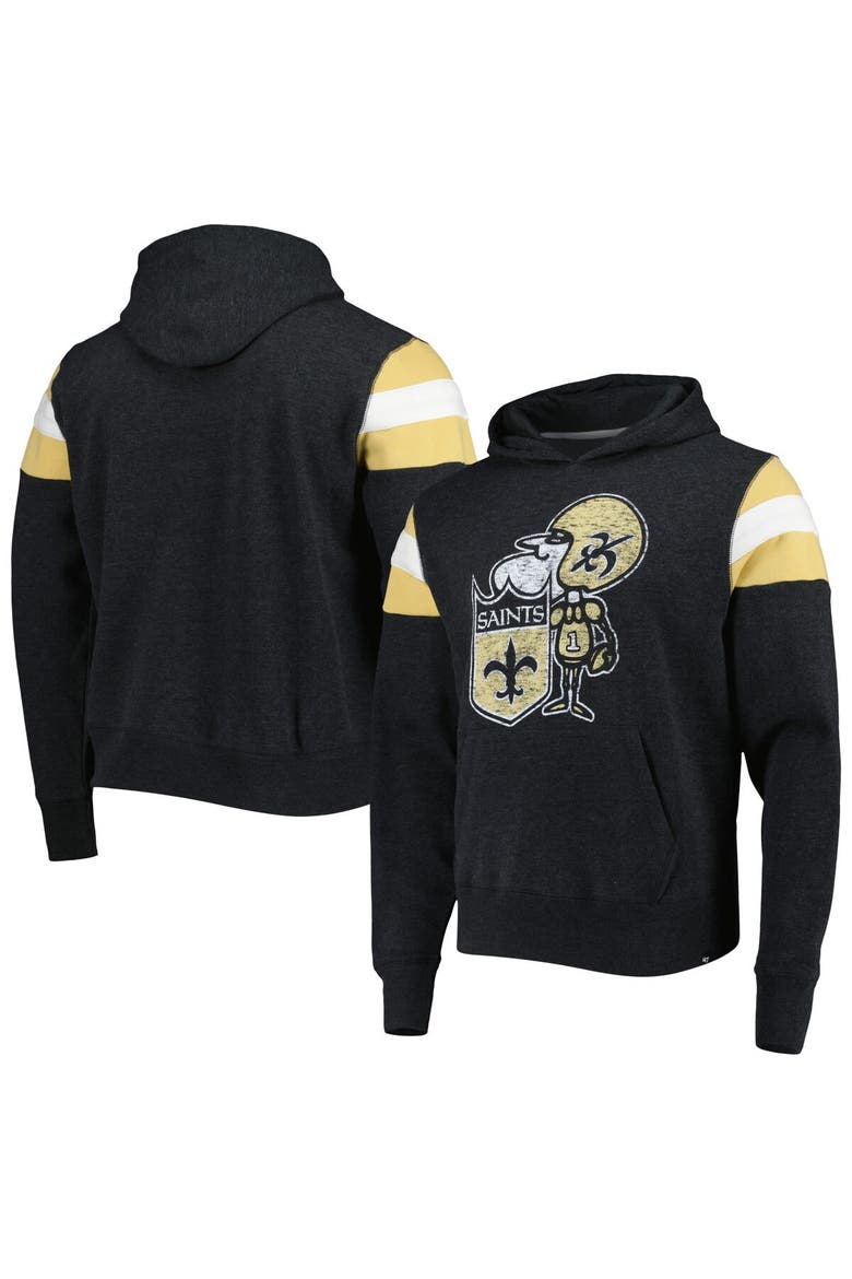 Men's '47 Black New Orleans Saints Legacy Premier Nico Pullover Hoodie, Main, color, Black