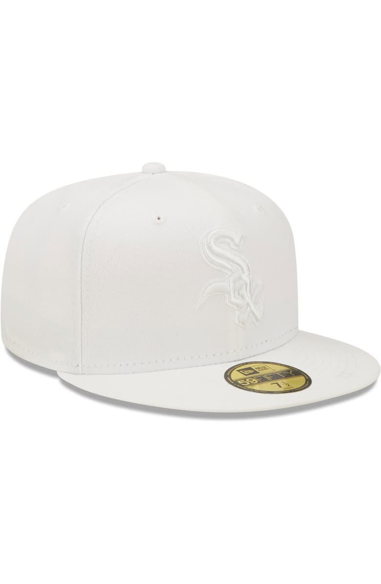 New Era Men's New Era Chicago White Sox White on White 59FIFTY Fitted Hat, Alternate, color, 