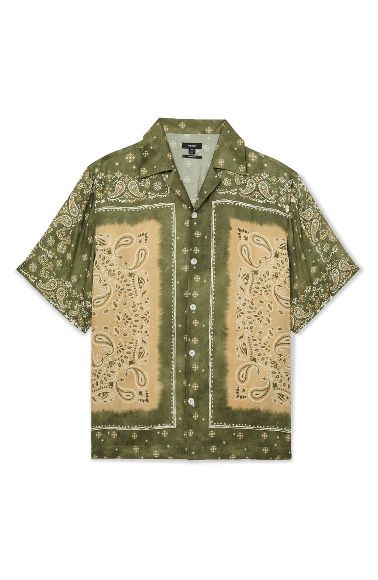Reiss Vicente Camp Shirt, Alternate, color, Sage Green