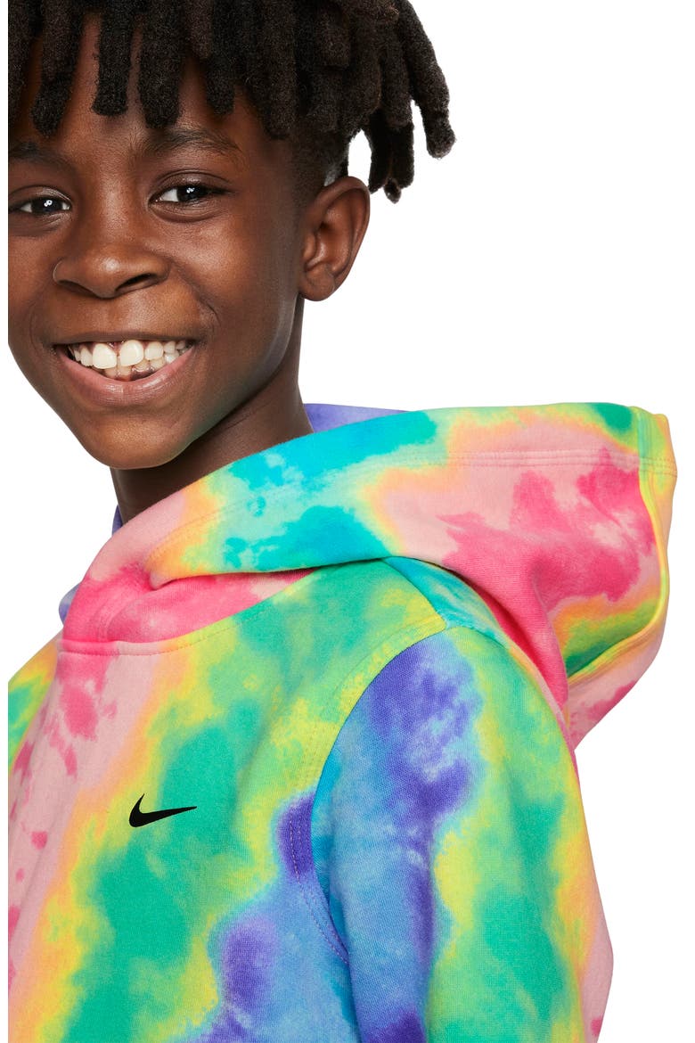 Kids' Tie Dye Hoodie, Alternate, color, ARCTIC PUNCH