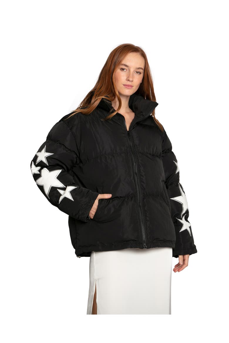 A Star Is Born Puffer Jacket, Main, color, Black