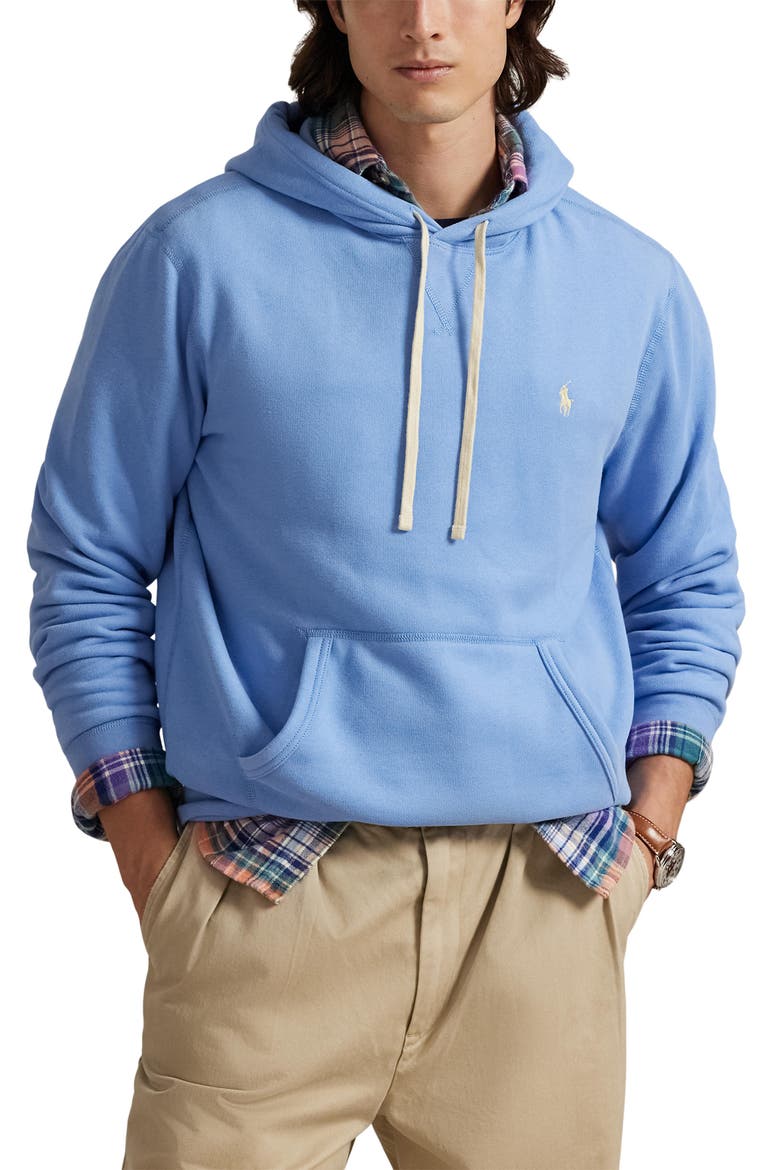The RL Fleece Hoodie, Main, color, BRISTOL BLUE