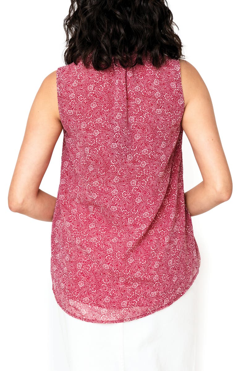 GIBSONLOOK Respect the Ruffle Floral Sleeveless Top, Alternate, color, Magenta