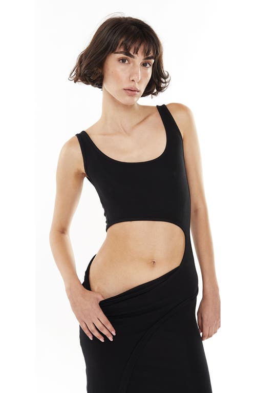 Mother Of All Papper Cut Out Maxi Dress In Black