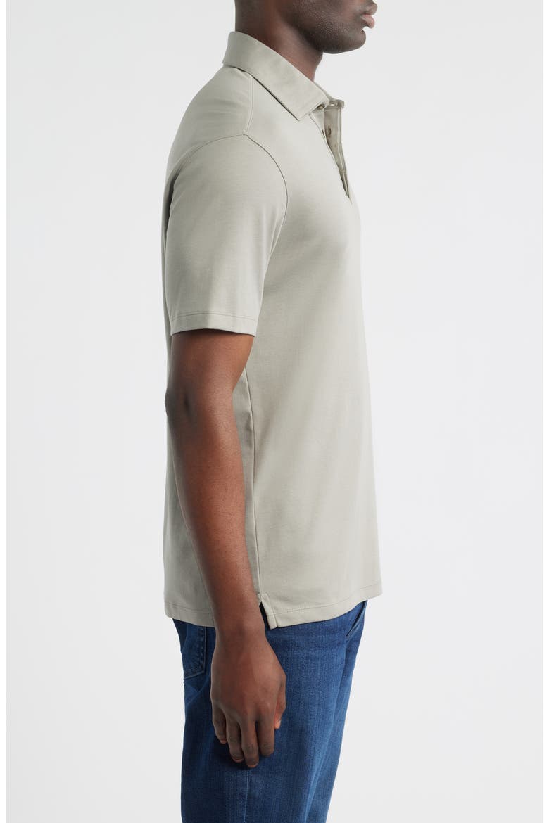 Georgia Solid Pima Cotton Polo, Alternate, color, OLIVE DUST