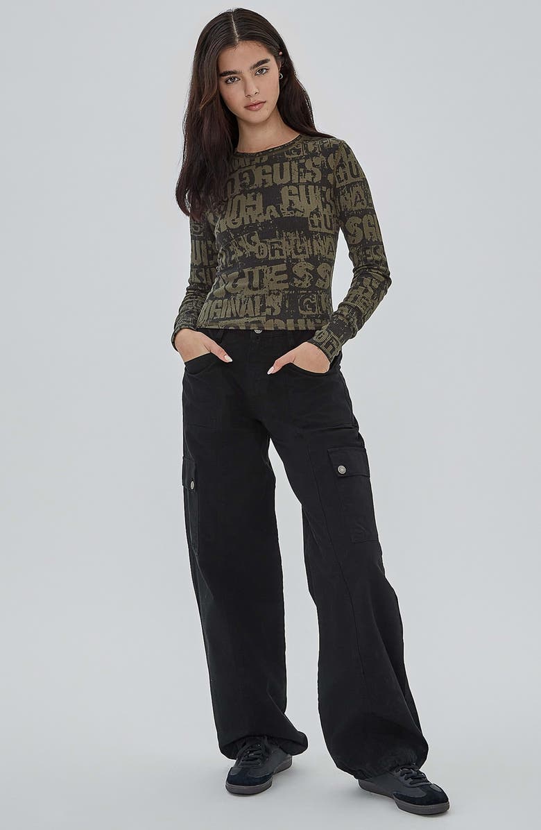 GUESS ORIGINALS Go Utility Cotton Denim Cargo Pants, Alternate, color,