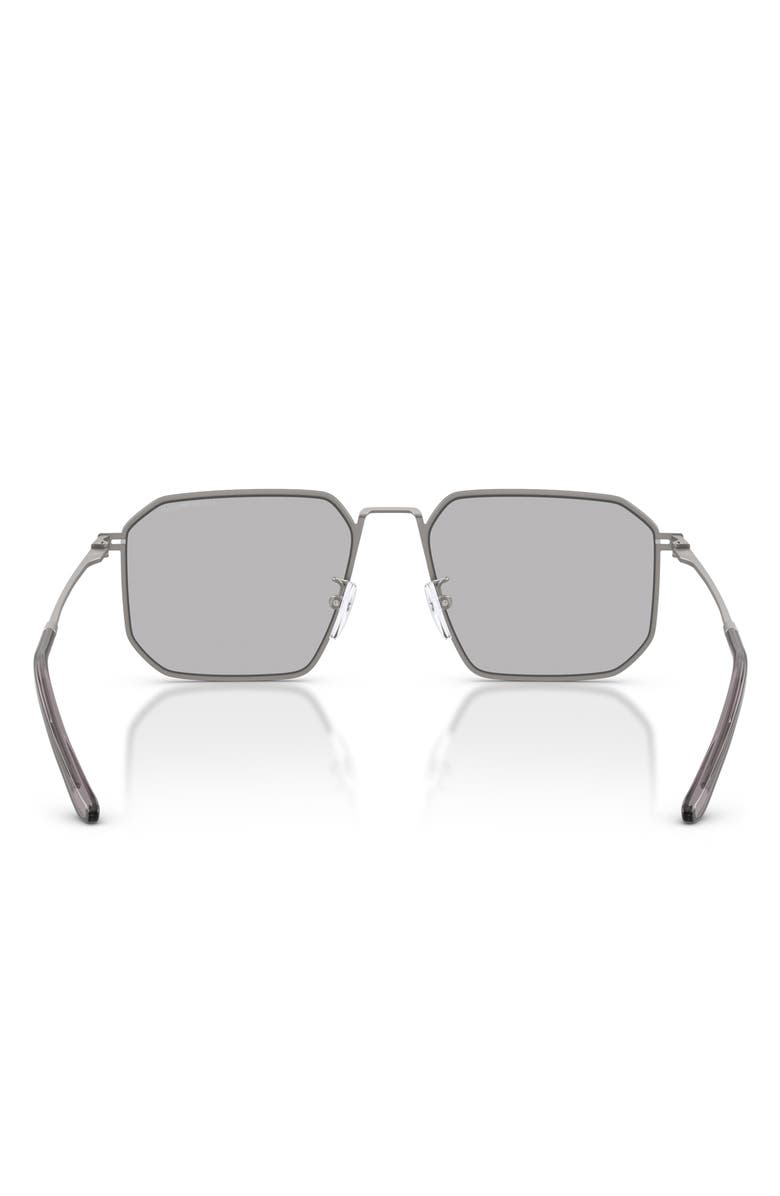 Emporio Armani 58mm Irregular Sunglasses, Alternate, color, Matte Gunmetal / Dark Grey
