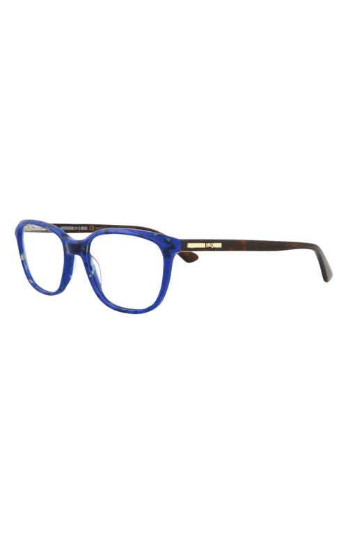 Alexander Mcqueen Mcqueen 51mm Core Square Optical Glasses In Avana Avana Transparent