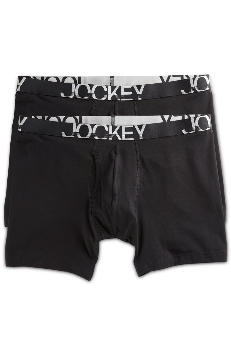 Jockey 2-pk ActiveStretch Boxer Briefs, Main, color, Black