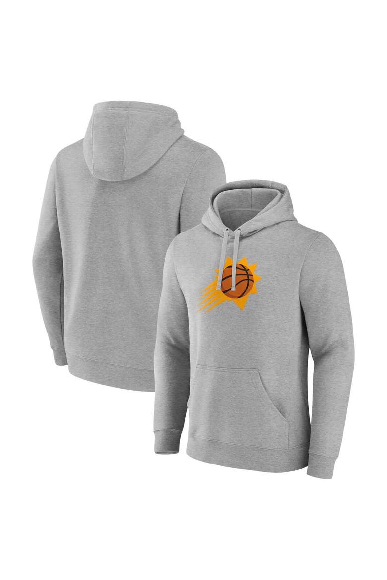 Men's Fanatics Branded  Heather Gray Phoenix Suns Primary Logo Pullover Hoodie, Main, color, Heather Gray