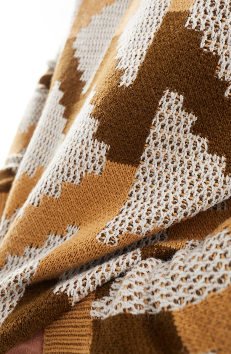 ASOS DESIGN Oversize Geo Pattern Crewneck Sweater, Alternate, color, 