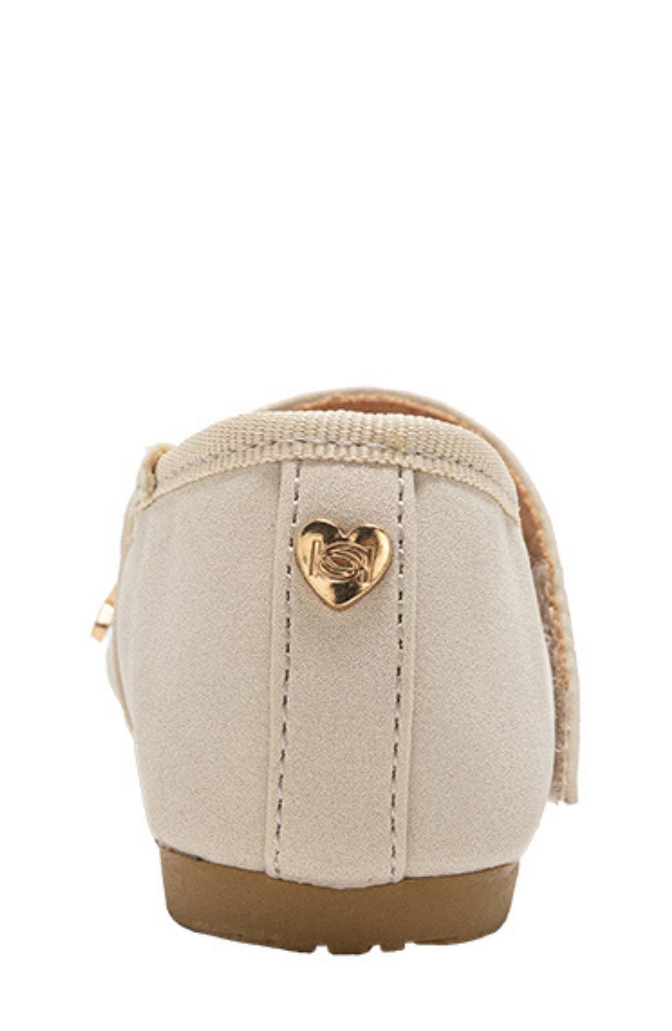 bebe Kids' Embellished Charm Mary Jane Flat, Alternate, color, Taupe