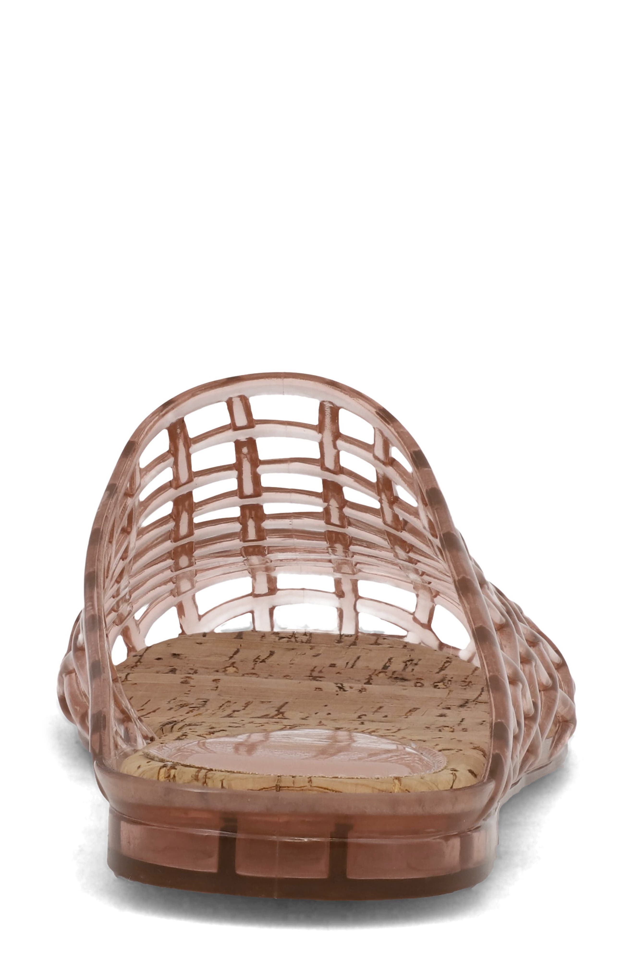 Sophie Clear Woven Mule, Alternate, color, ROSE PVC