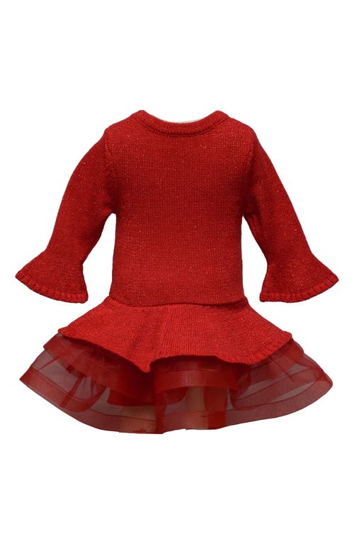 Iris & Ivy Tutu Sweater Dress In Red