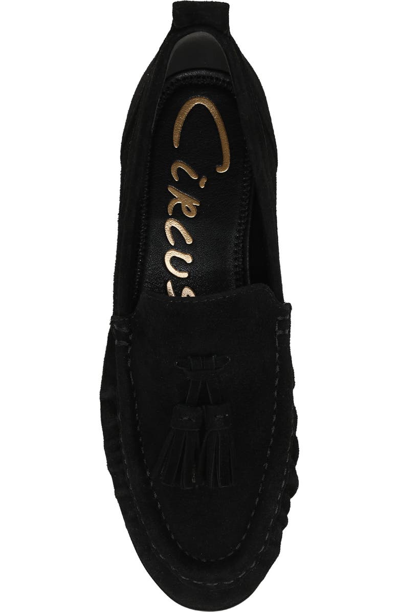 Circus NY by Sam Edelman Hudson Tassel Loafer, Alternate, color, Black Suede