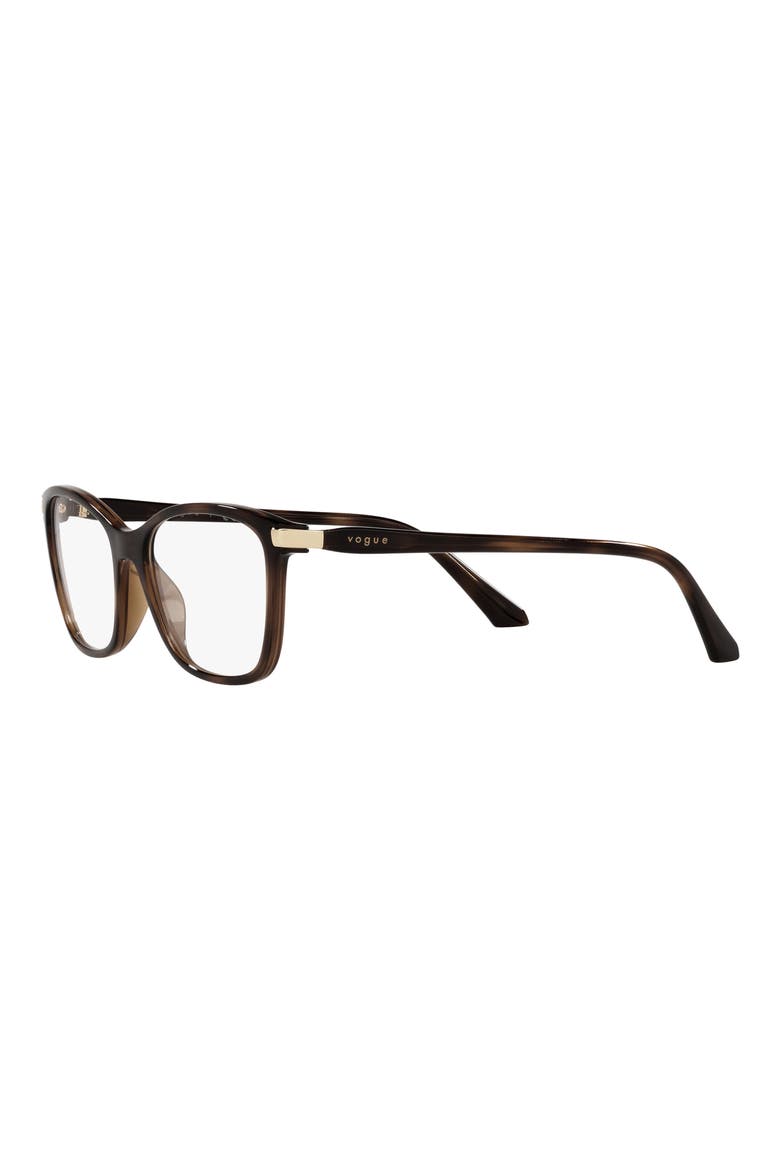 53mm Pillow Optical Glasses, Alternate, color, BROWN