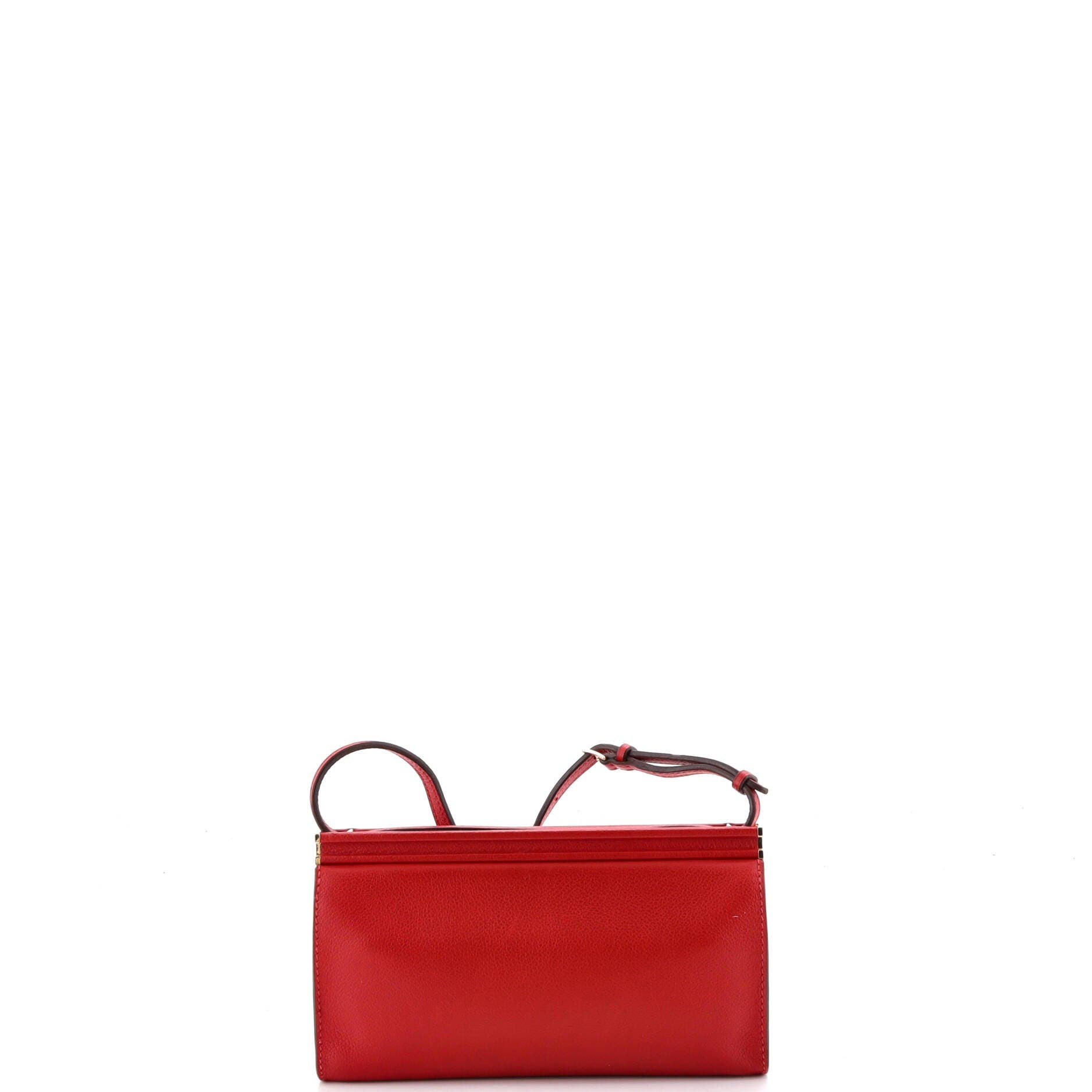 Pre-Owned Hermes Clic-H Shoulder Bag Evercolor 21, Alternate, color, Rouge Piment