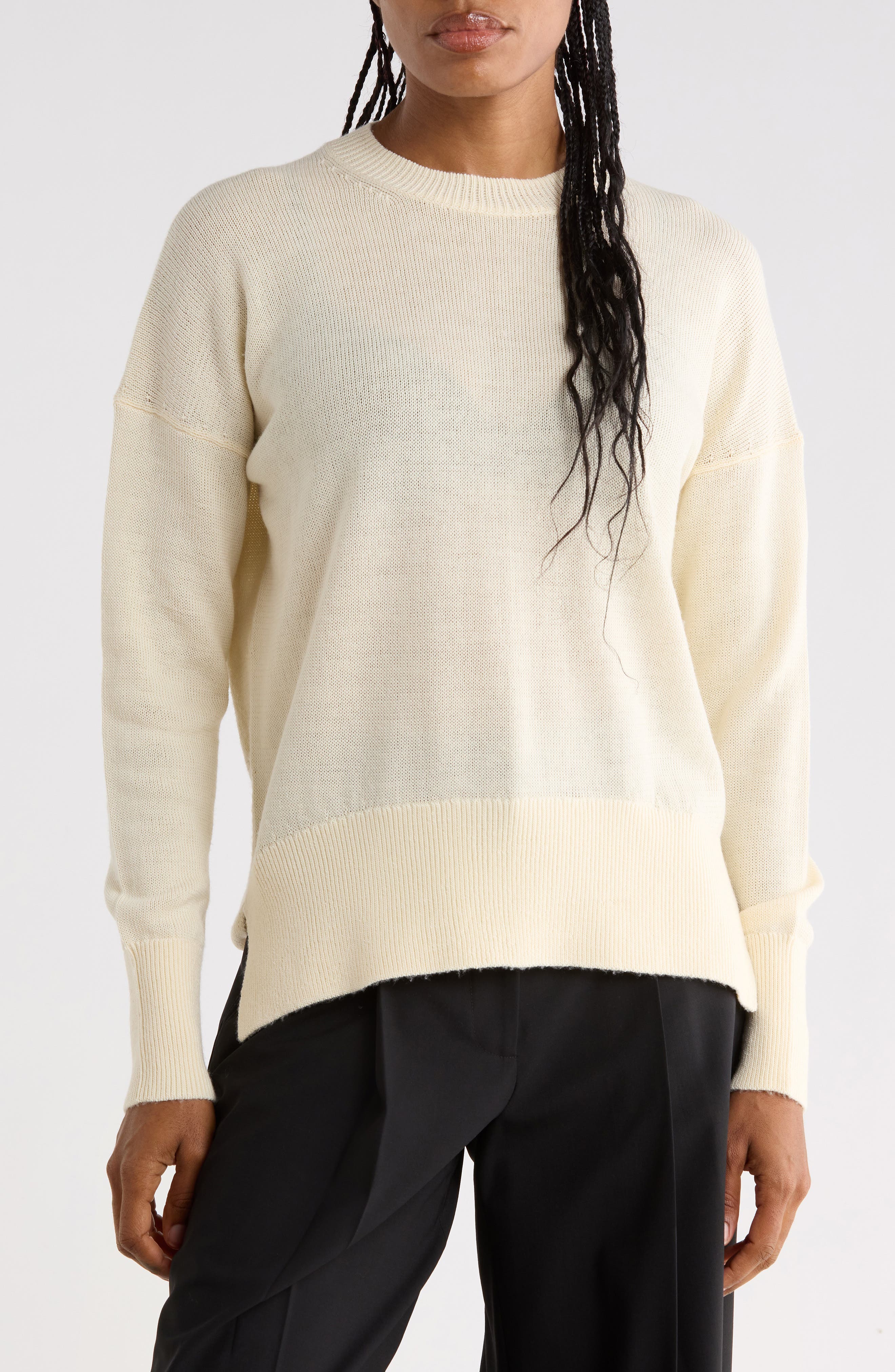 Karenia Wool Blend Crewneck Sweater