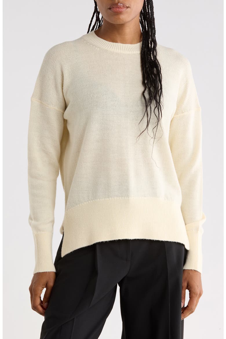 Karenia Wool Blend Crewneck Sweater, Main, color, IVORY