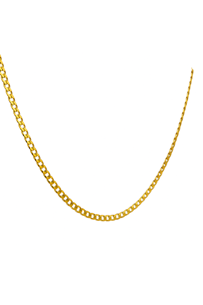 10K Yellow Gold Curb Link Necklace 4.5mm, Alternate, color, Yellow