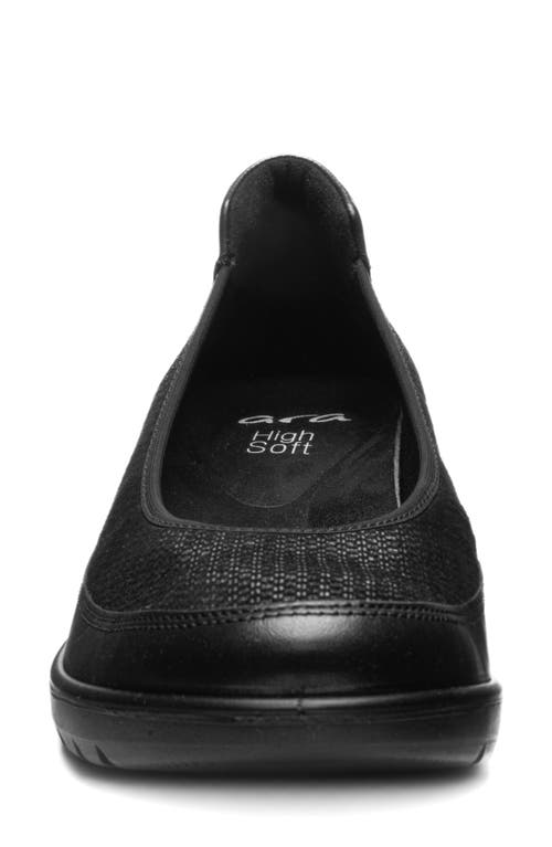 Ara Zinnia Wedge Loafer In Black