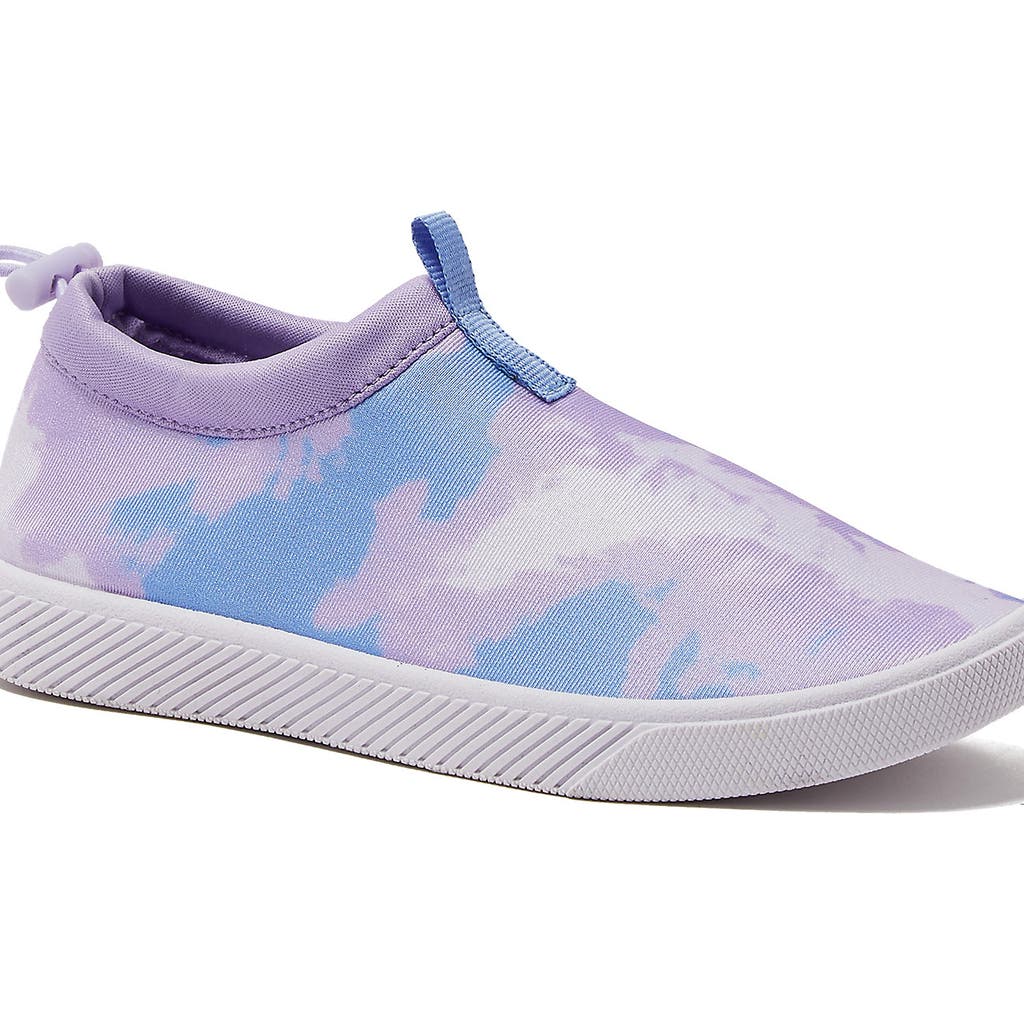 Lands' End Kids Sport Slip On Water Shoes In Soft Lavender Tie Dye