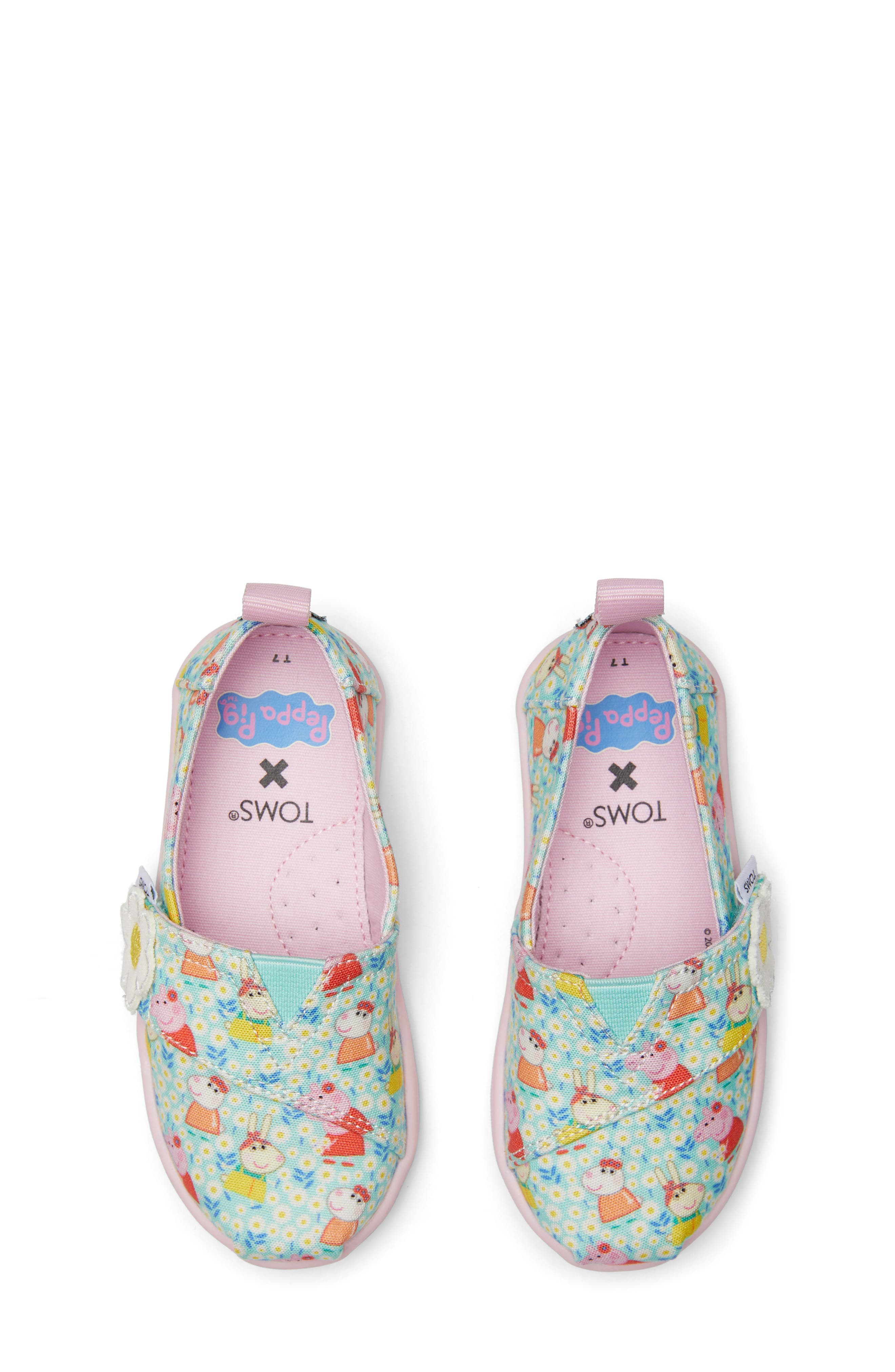 TOMS Rainbow Stars Alpargata, Alternate, color, Green