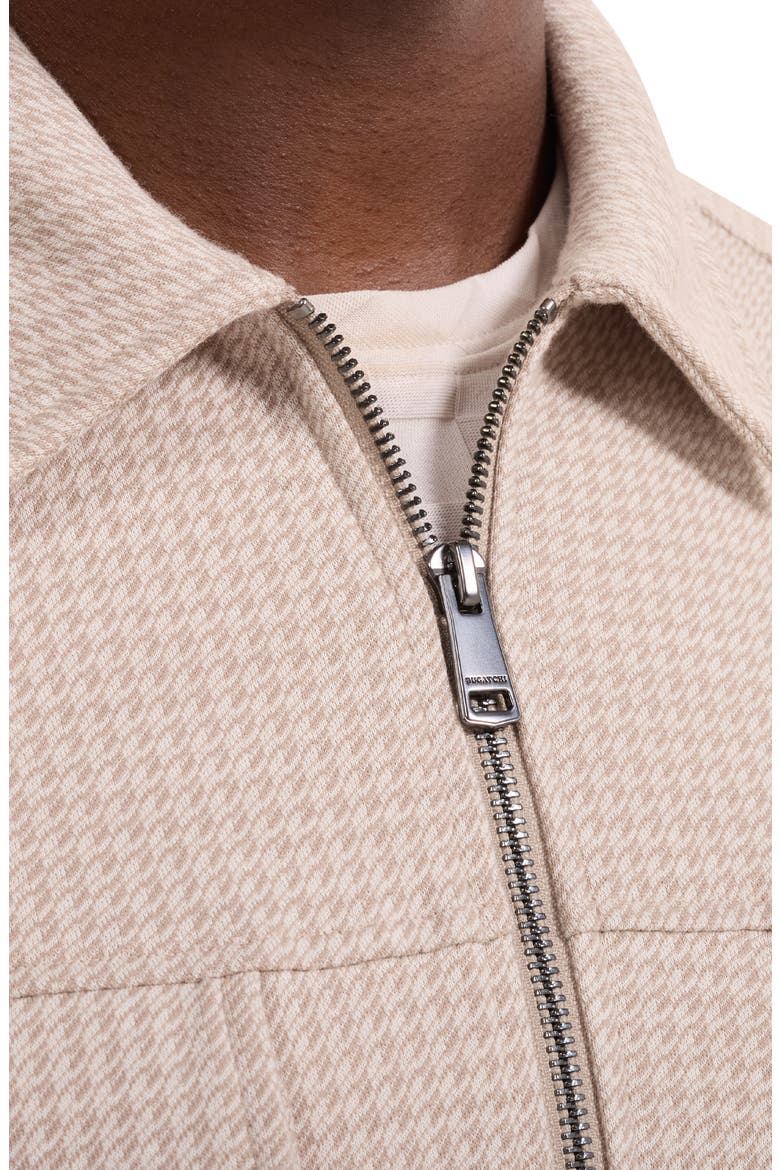 Houndstooth Full Zip Blouson Jacket, Alternate, color, COBBLESTONE