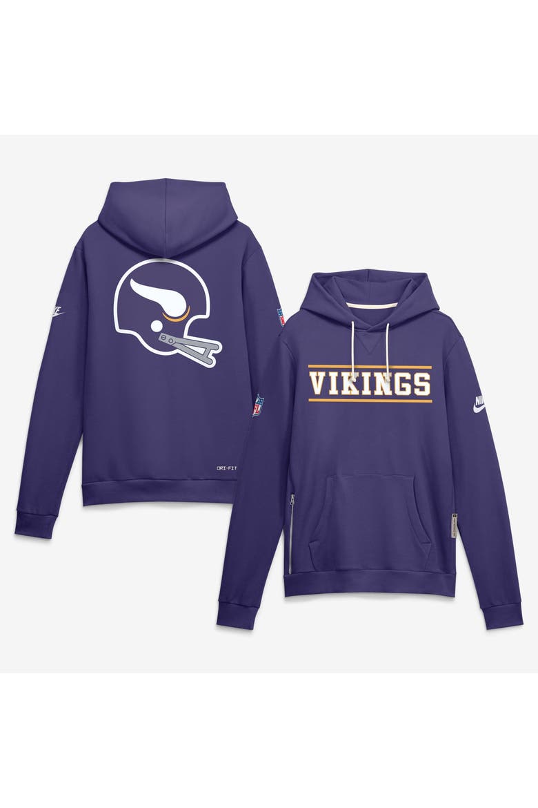 Men's Nike Purple Minnesota Vikings Standard Issue Replay Officials Alternate Dri-FIT Hoodie, Main, color, Purple