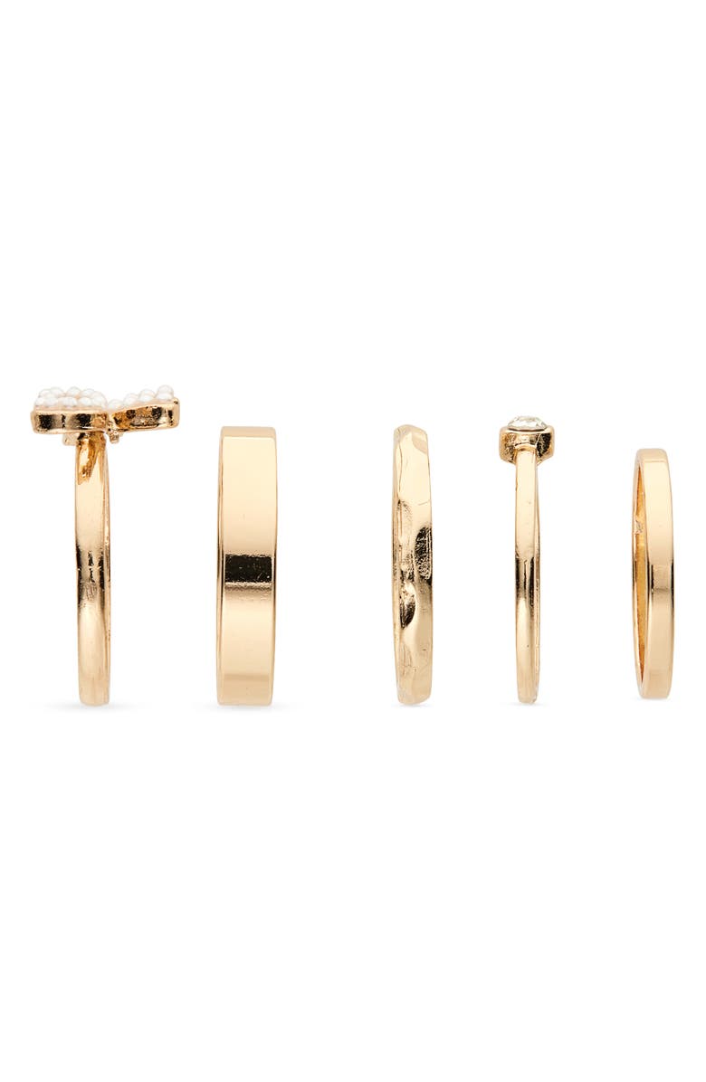 BP. Set of 5 Assorted Rings, Alternate, color, 