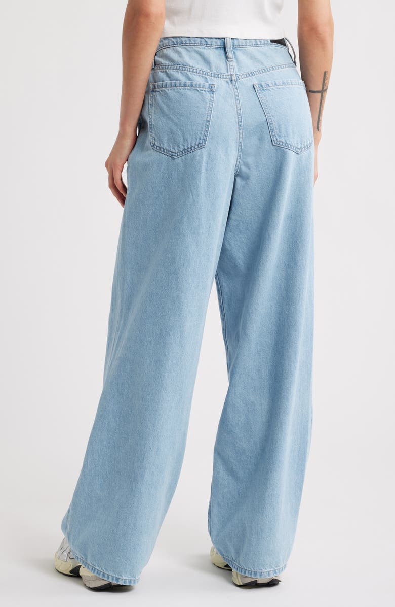 PTCL Pleated Wide Leg Jeans, Alternate, color,