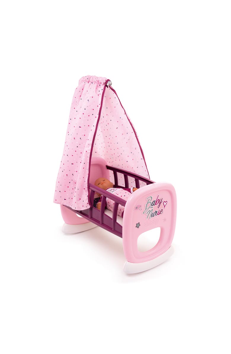 Smoby Toys Baby Doll Nurse Cradle, Pink, Main, color, Pink