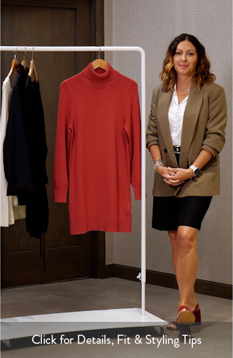 Freya Turtleneck Long Sleeve Sweater Minidress, sales video thumbnail