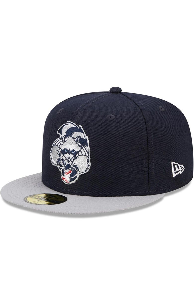 Men's New Era Navy/Gray Hudson Valley Renegades Marvel x Minor League 59FIFTY Fitted Hat, Main, color, Navy