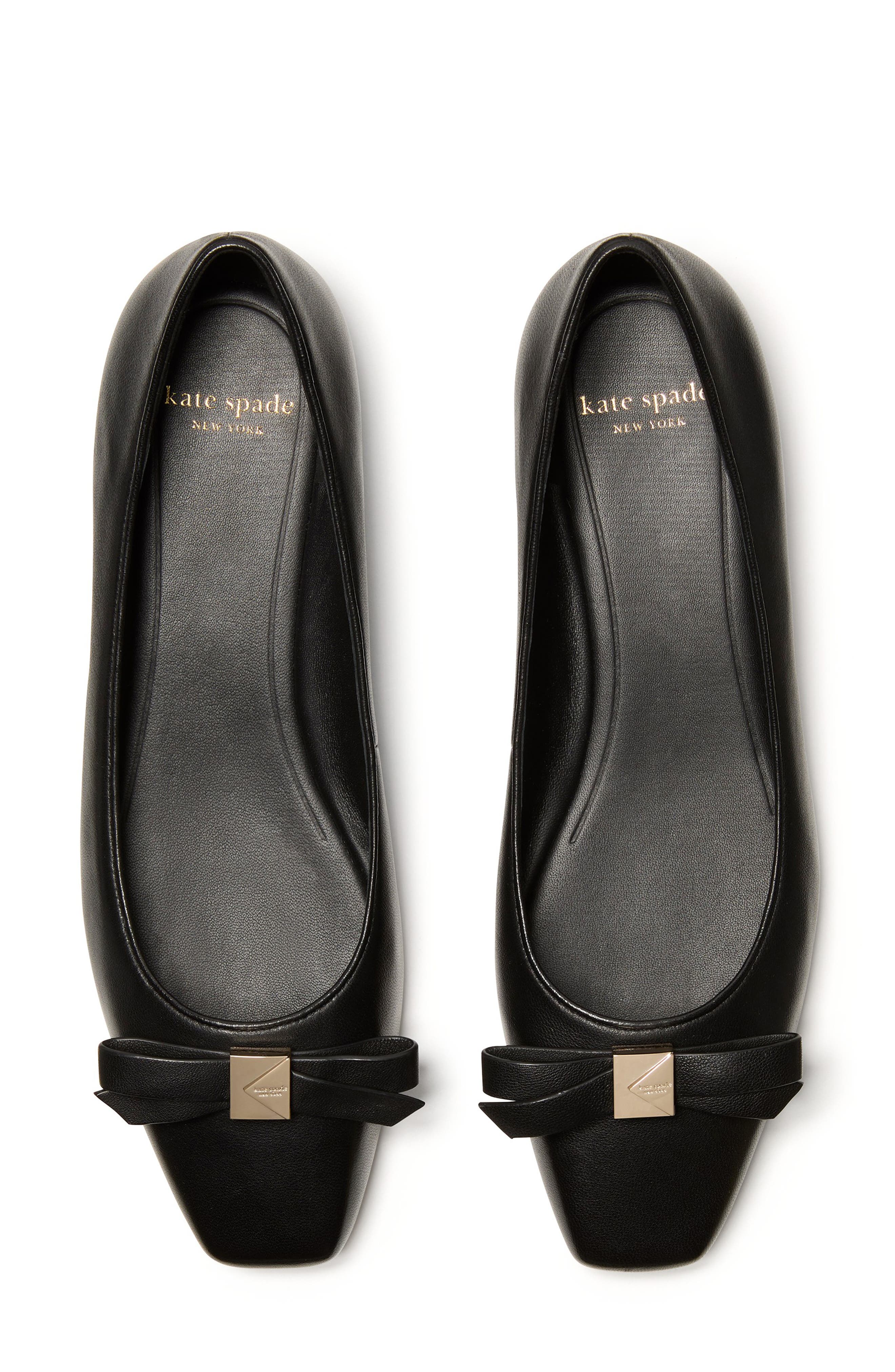 Kate Spade New York deco bow downtown flat, Alternate, color, Black