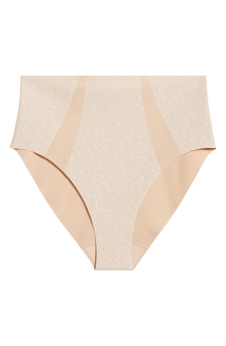 Chantelle Lingerie Pure Lace High Waist Support Briefs, Alternate, color, Beige Blush