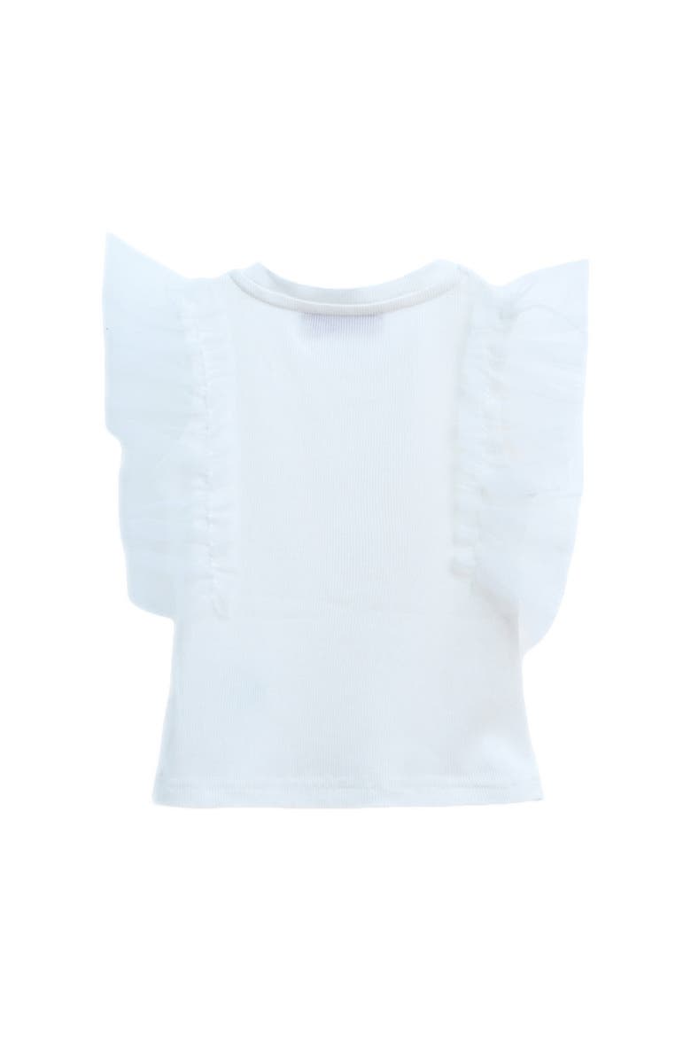 Tulle Frill T-Shirt, Alternate, color, White