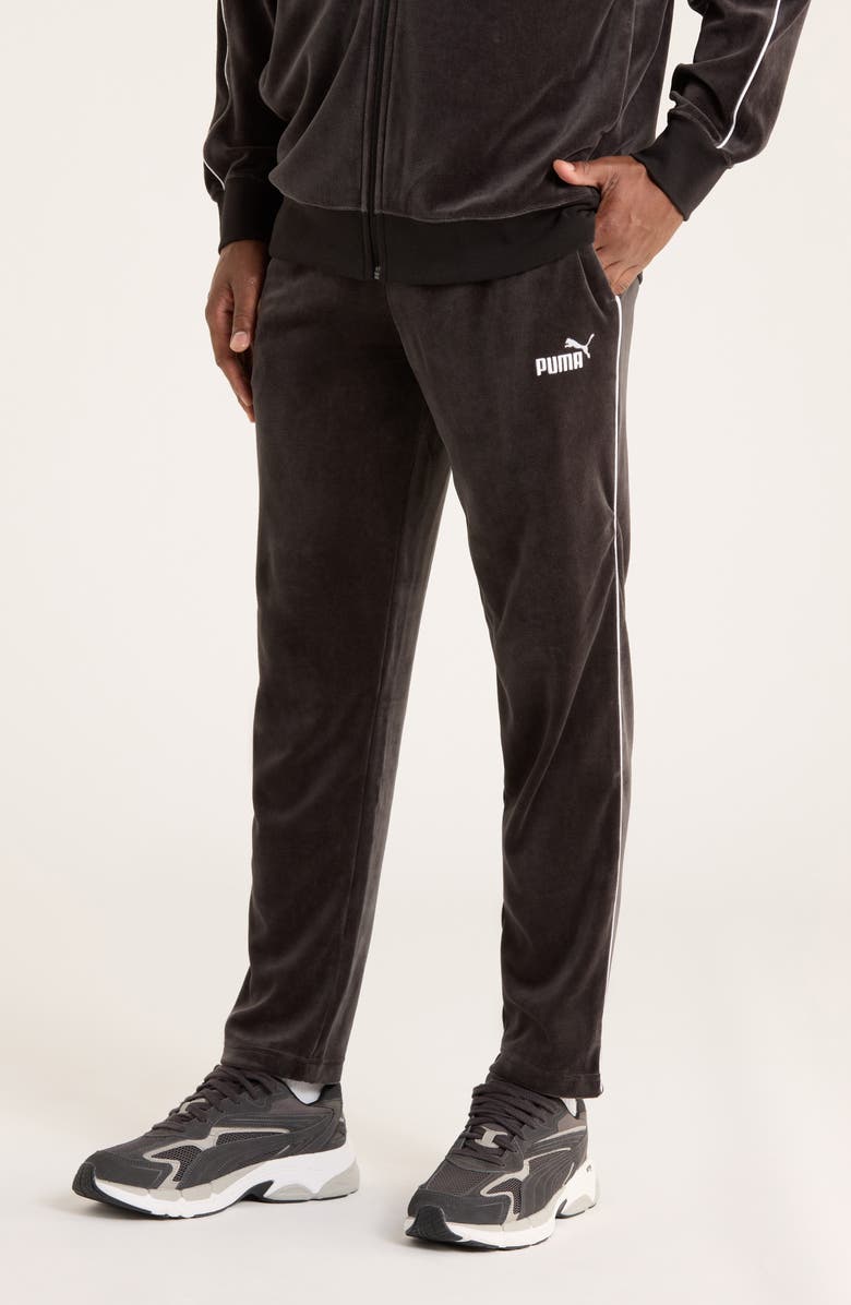 PUMA Essentials Elevated Velour Track Pants, Main, color, Puma Black